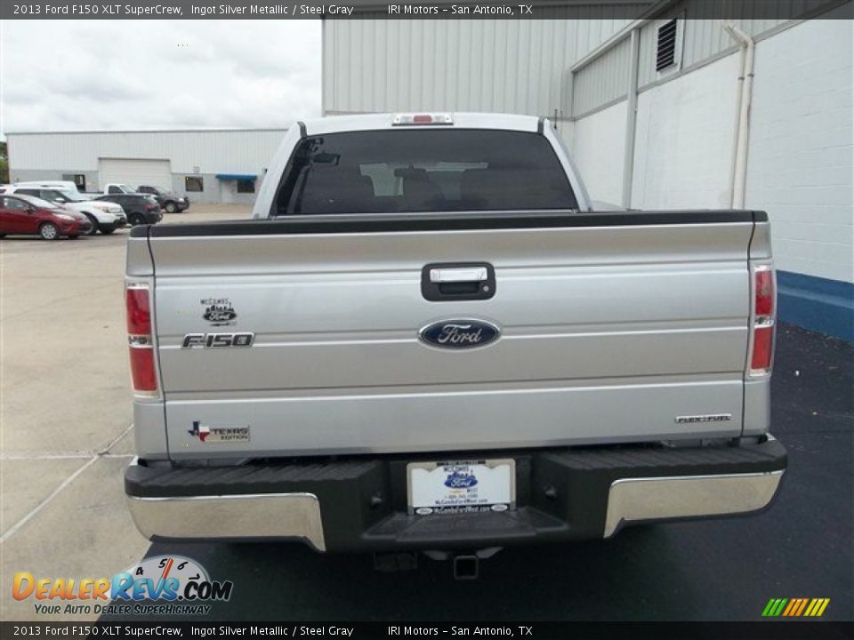 2013 Ford F150 XLT SuperCrew Ingot Silver Metallic / Steel Gray Photo #4