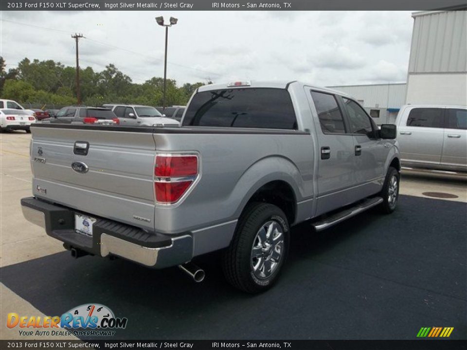2013 Ford F150 XLT SuperCrew Ingot Silver Metallic / Steel Gray Photo #9