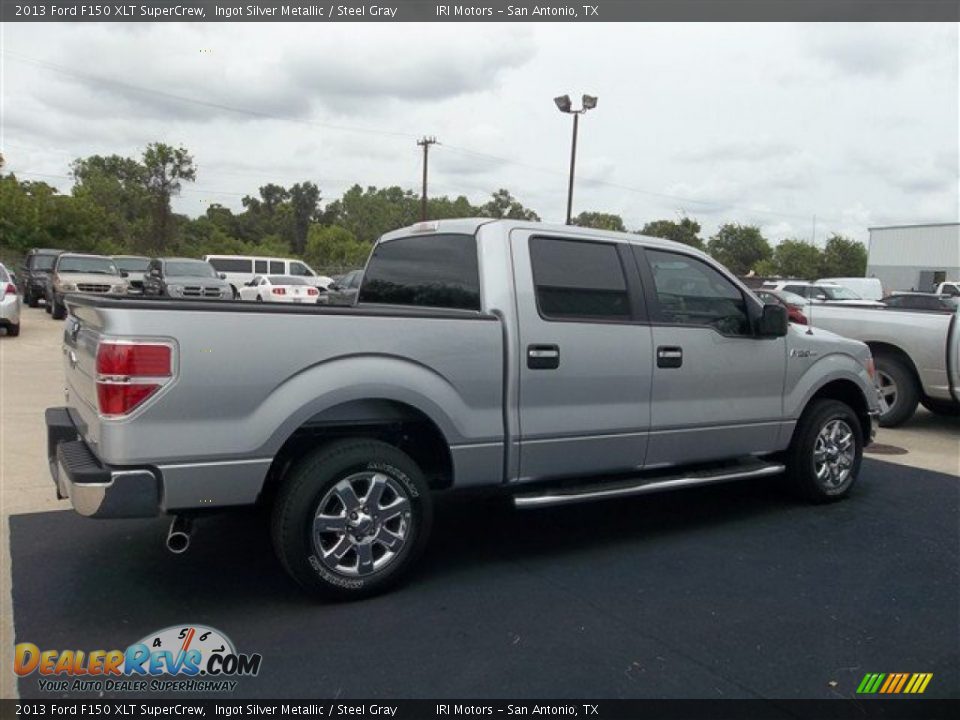 2013 Ford F150 XLT SuperCrew Ingot Silver Metallic / Steel Gray Photo #10