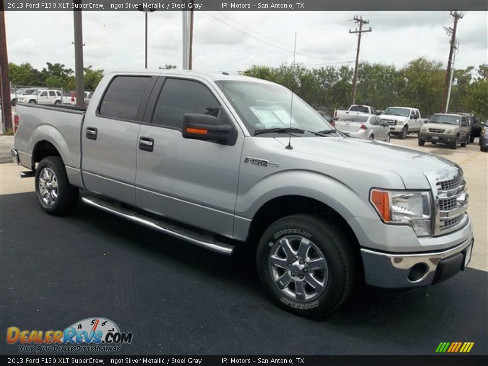 2013 Ford F150 XLT SuperCrew Ingot Silver Metallic / Steel Gray Photo #11