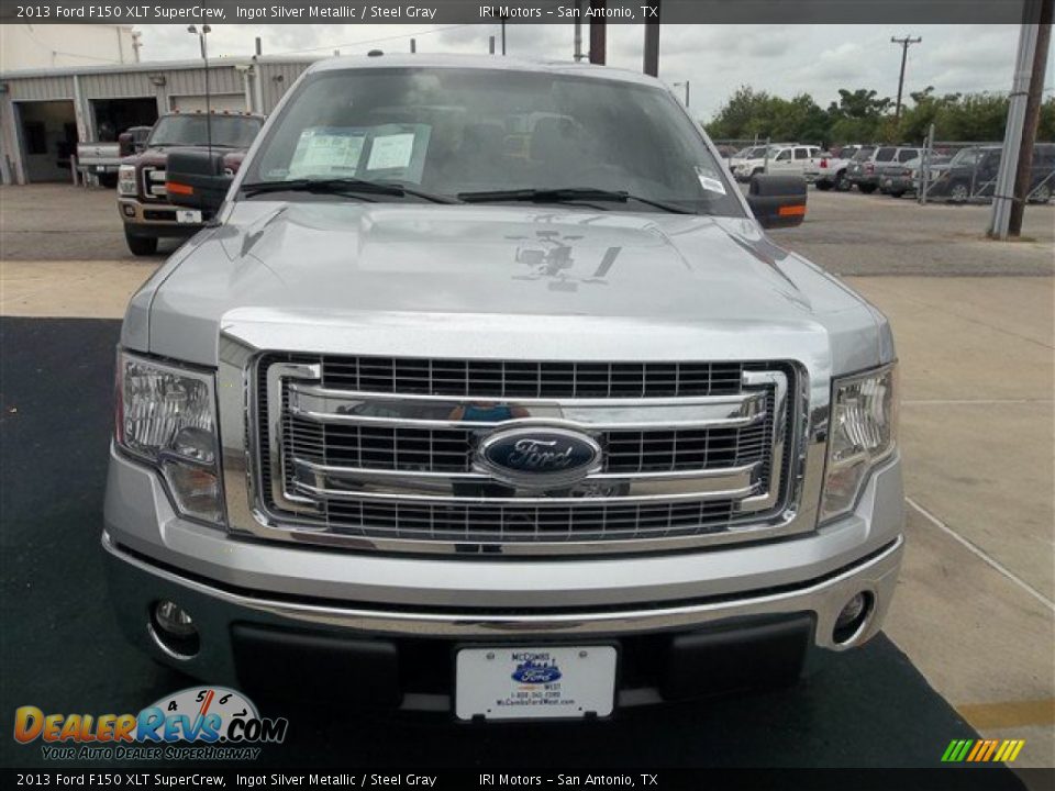 2013 Ford F150 XLT SuperCrew Ingot Silver Metallic / Steel Gray Photo #14