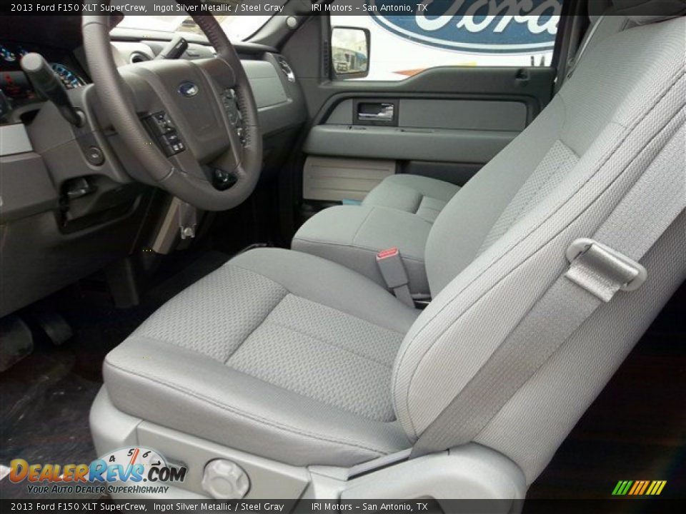 2013 Ford F150 XLT SuperCrew Ingot Silver Metallic / Steel Gray Photo #18