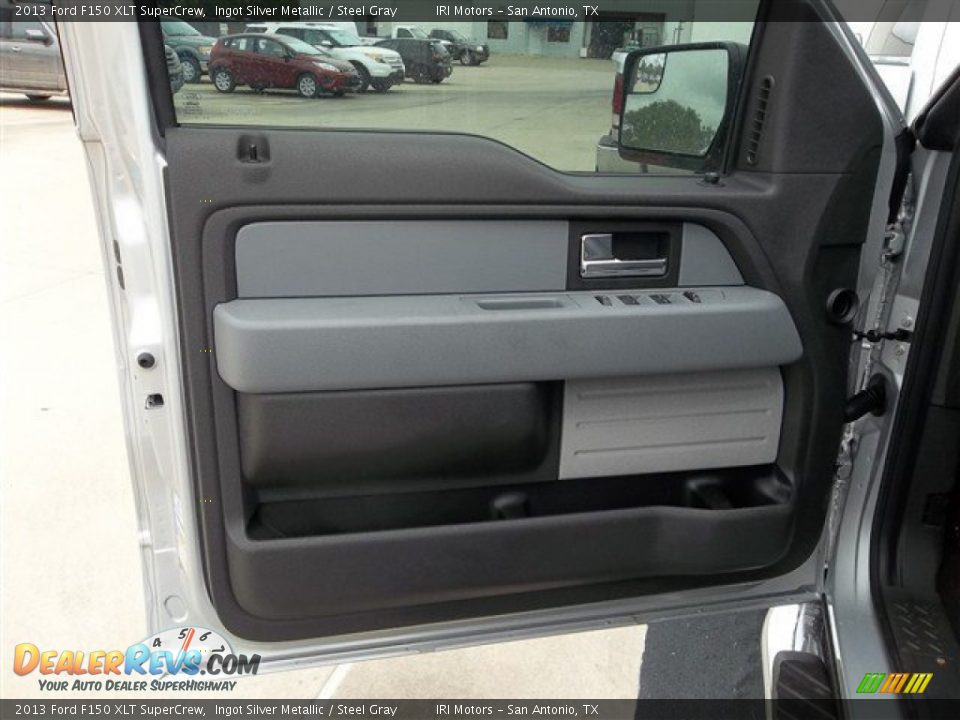 2013 Ford F150 XLT SuperCrew Ingot Silver Metallic / Steel Gray Photo #24