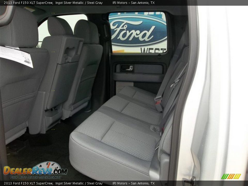 2013 Ford F150 XLT SuperCrew Ingot Silver Metallic / Steel Gray Photo #25