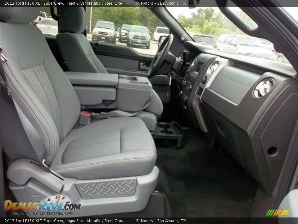 2013 Ford F150 XLT SuperCrew Ingot Silver Metallic / Steel Gray Photo #27