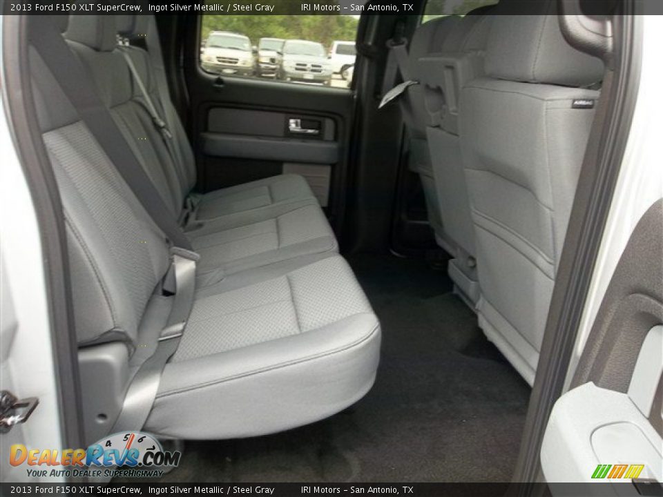2013 Ford F150 XLT SuperCrew Ingot Silver Metallic / Steel Gray Photo #30