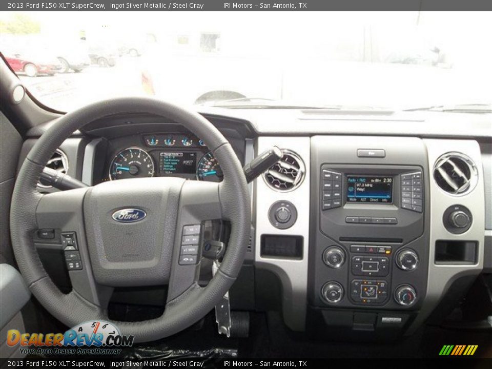 2013 Ford F150 XLT SuperCrew Ingot Silver Metallic / Steel Gray Photo #31