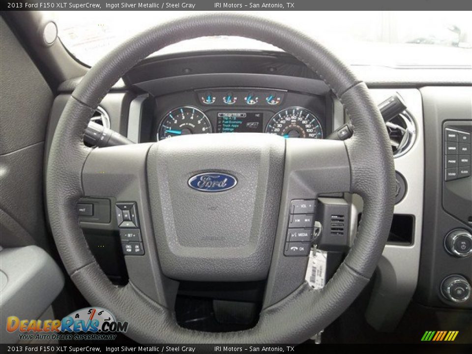 2013 Ford F150 XLT SuperCrew Ingot Silver Metallic / Steel Gray Photo #32