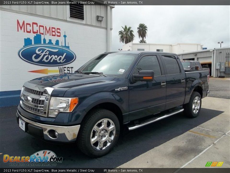 2013 Ford F150 XLT SuperCrew Blue Jeans Metallic / Steel Gray Photo #1