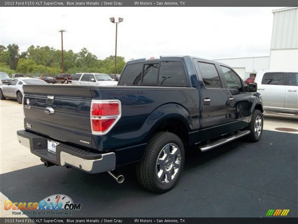 2013 Ford F150 XLT SuperCrew Blue Jeans Metallic / Steel Gray Photo #8