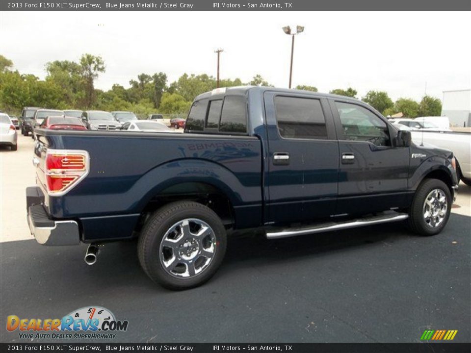 2013 Ford F150 XLT SuperCrew Blue Jeans Metallic / Steel Gray Photo #9