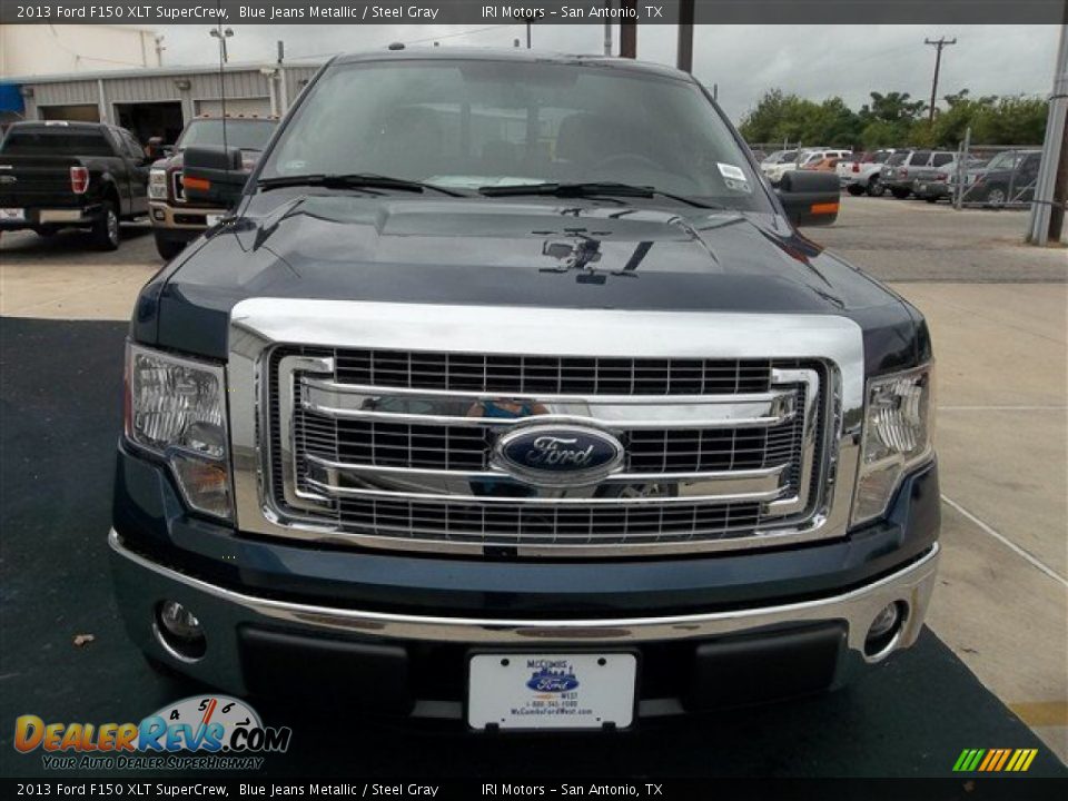 2013 Ford F150 XLT SuperCrew Blue Jeans Metallic / Steel Gray Photo #12