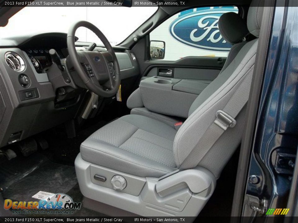 2013 Ford F150 XLT SuperCrew Blue Jeans Metallic / Steel Gray Photo #14