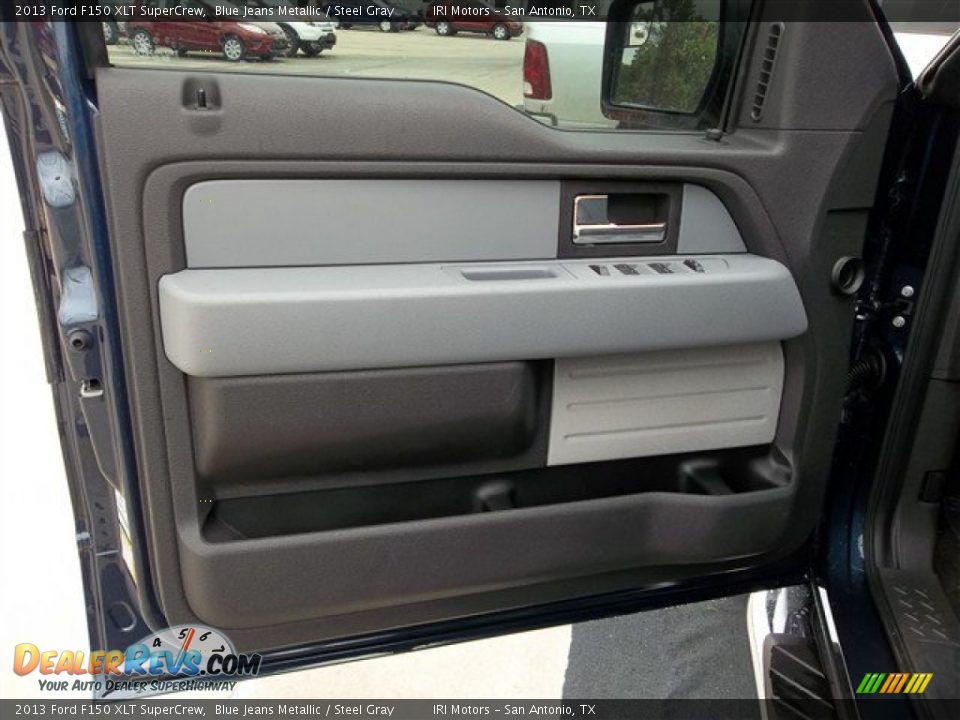 2013 Ford F150 XLT SuperCrew Blue Jeans Metallic / Steel Gray Photo #19