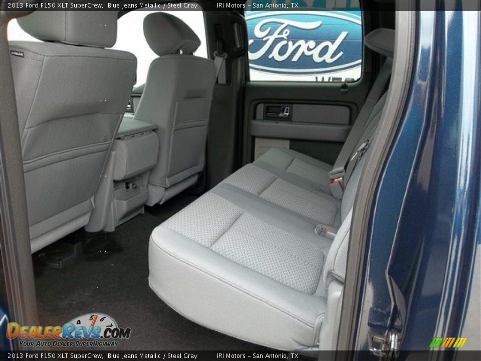 2013 Ford F150 XLT SuperCrew Blue Jeans Metallic / Steel Gray Photo #20