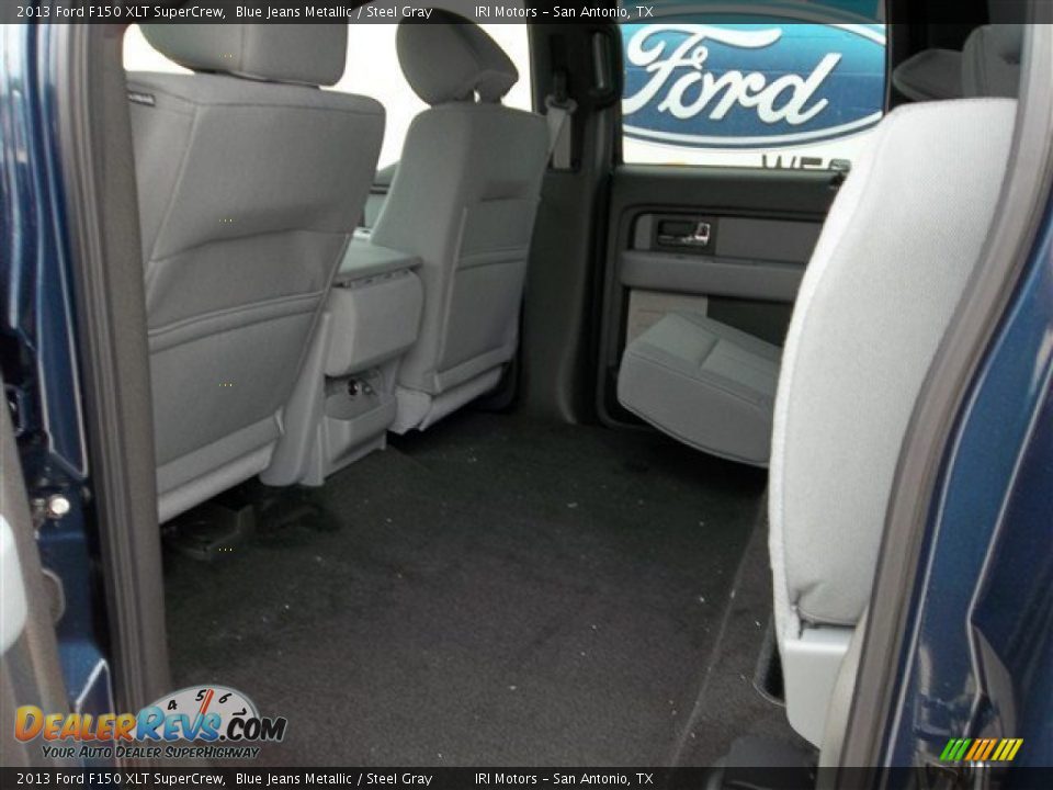 2013 Ford F150 XLT SuperCrew Blue Jeans Metallic / Steel Gray Photo #21