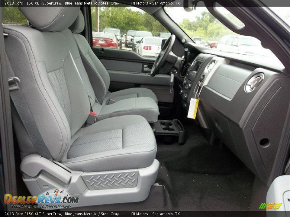 2013 Ford F150 XLT SuperCrew Blue Jeans Metallic / Steel Gray Photo #22