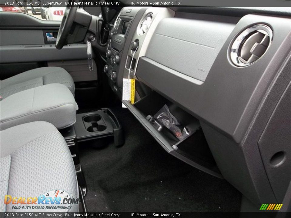 2013 Ford F150 XLT SuperCrew Blue Jeans Metallic / Steel Gray Photo #23
