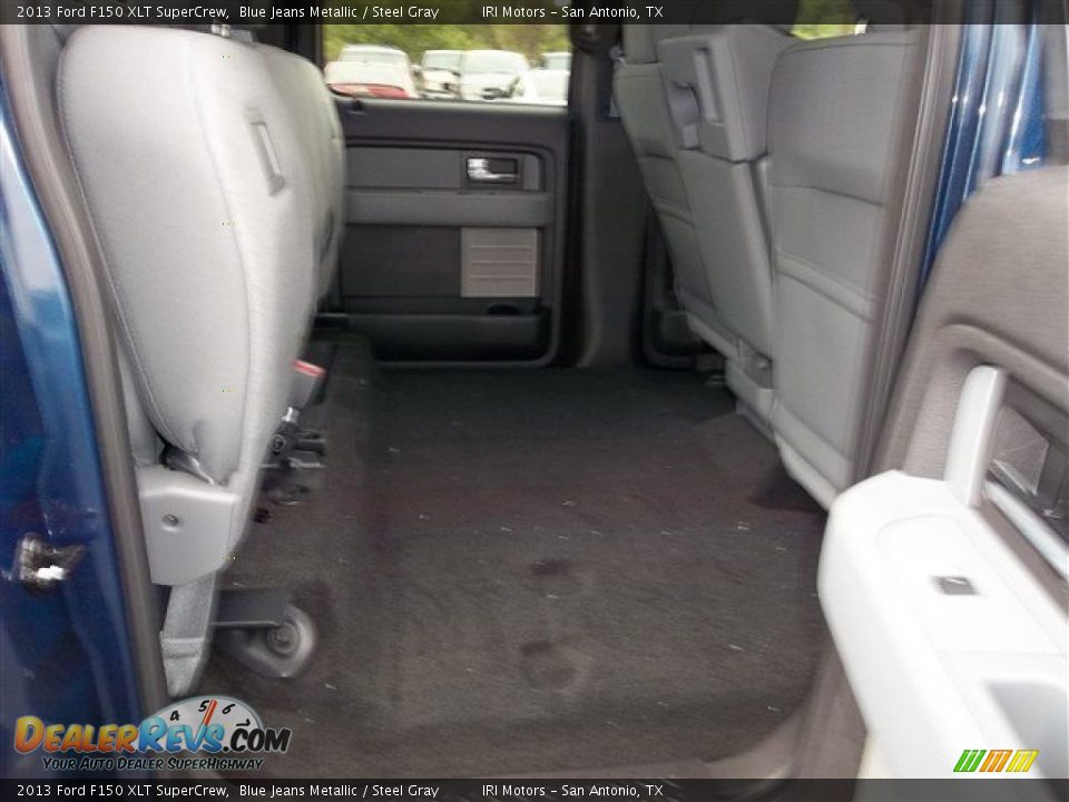 2013 Ford F150 XLT SuperCrew Blue Jeans Metallic / Steel Gray Photo #24