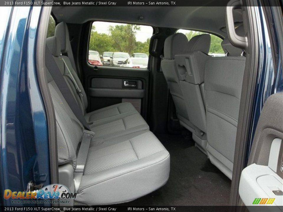 2013 Ford F150 XLT SuperCrew Blue Jeans Metallic / Steel Gray Photo #25