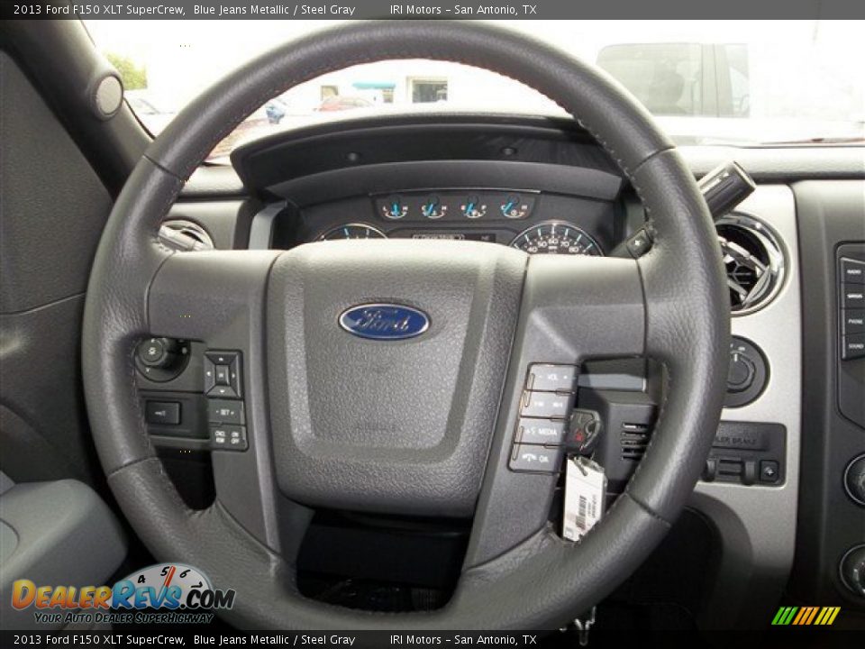 2013 Ford F150 XLT SuperCrew Blue Jeans Metallic / Steel Gray Photo #27