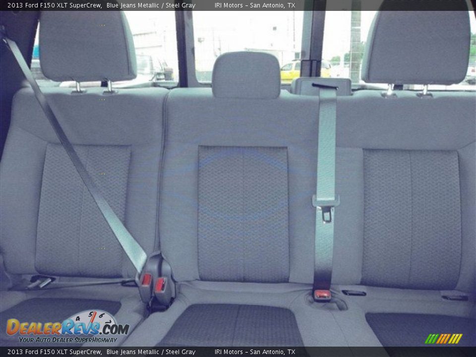 2013 Ford F150 XLT SuperCrew Blue Jeans Metallic / Steel Gray Photo #31