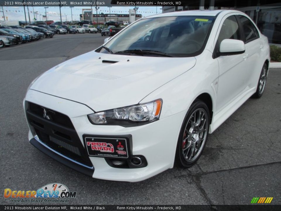 2013 Mitsubishi Lancer Evolution MR Wicked White / Black Photo #1