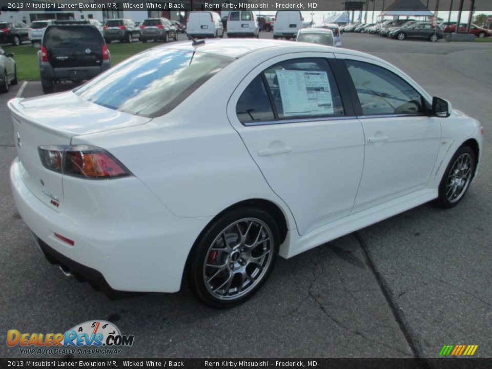 2013 Mitsubishi Lancer Evolution MR Wicked White / Black Photo #6