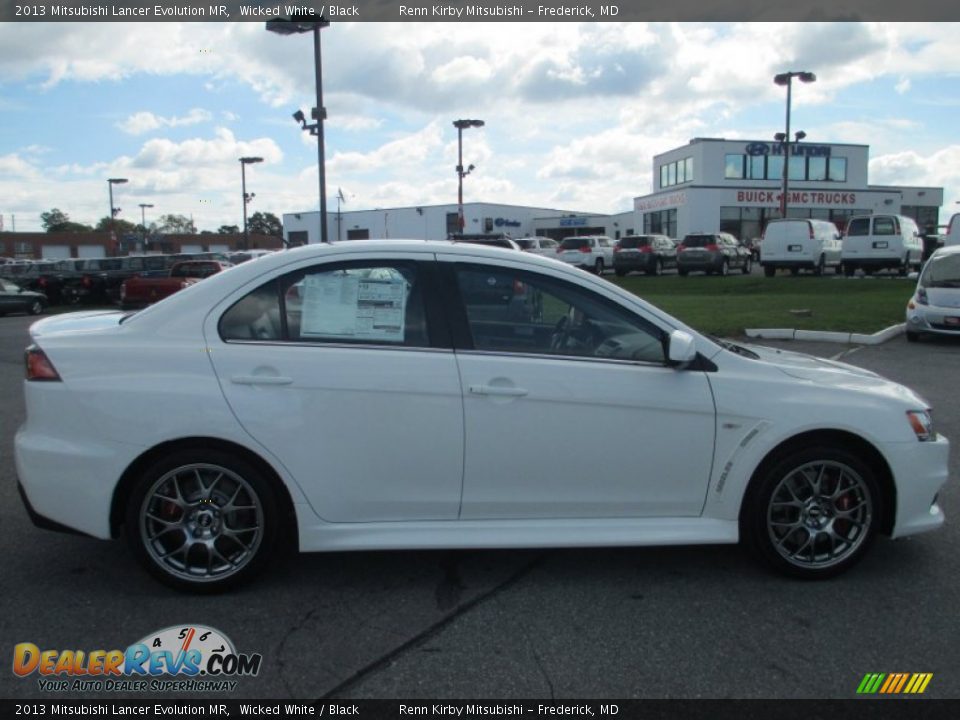 2013 Mitsubishi Lancer Evolution MR Wicked White / Black Photo #7
