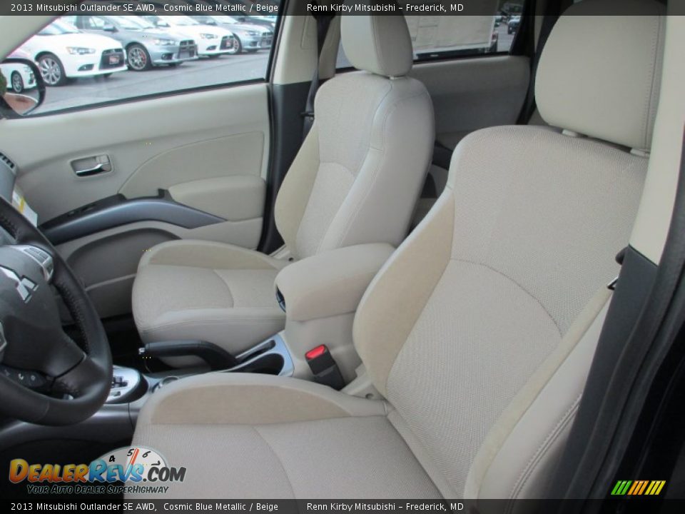 Beige Interior - 2013 Mitsubishi Outlander SE AWD Photo #9