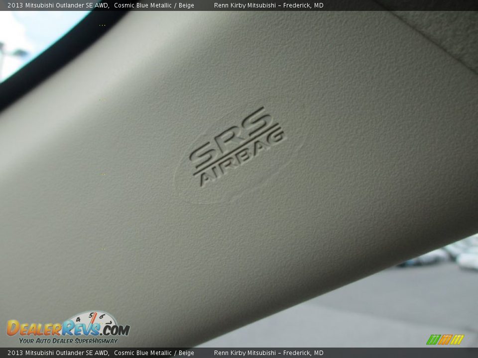 2013 Mitsubishi Outlander SE AWD Cosmic Blue Metallic / Beige Photo #21