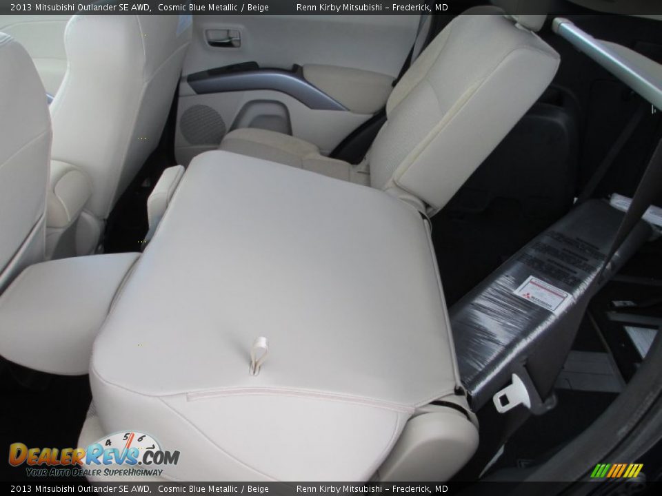 2013 Mitsubishi Outlander SE AWD Cosmic Blue Metallic / Beige Photo #23