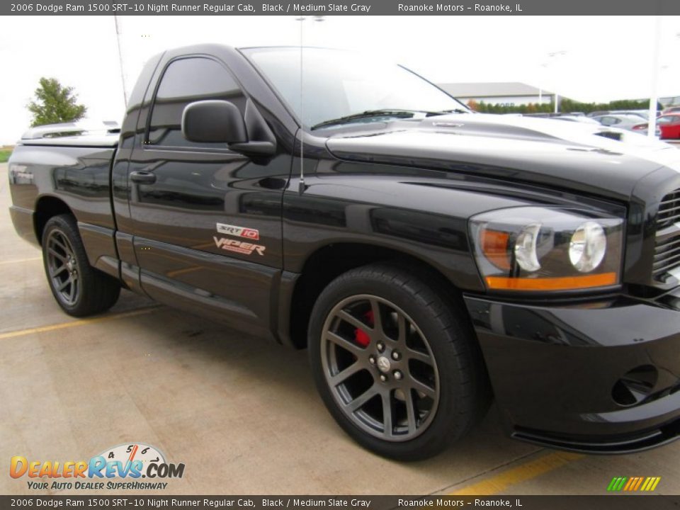 2006 Dodge Ram 1500 SRT-10 Night Runner Regular Cab Black / Medium Slate Gray Photo #10