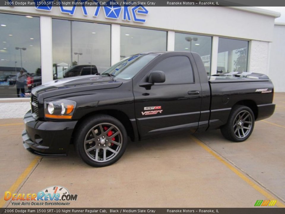 2006 Dodge Ram 1500 SRT-10 Night Runner Regular Cab Black / Medium Slate Gray Photo #13