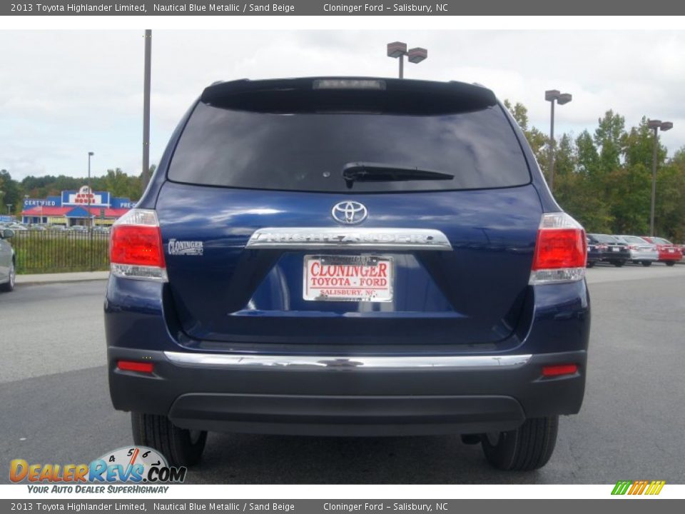 2013 Toyota Highlander Limited Nautical Blue Metallic / Sand Beige Photo #4
