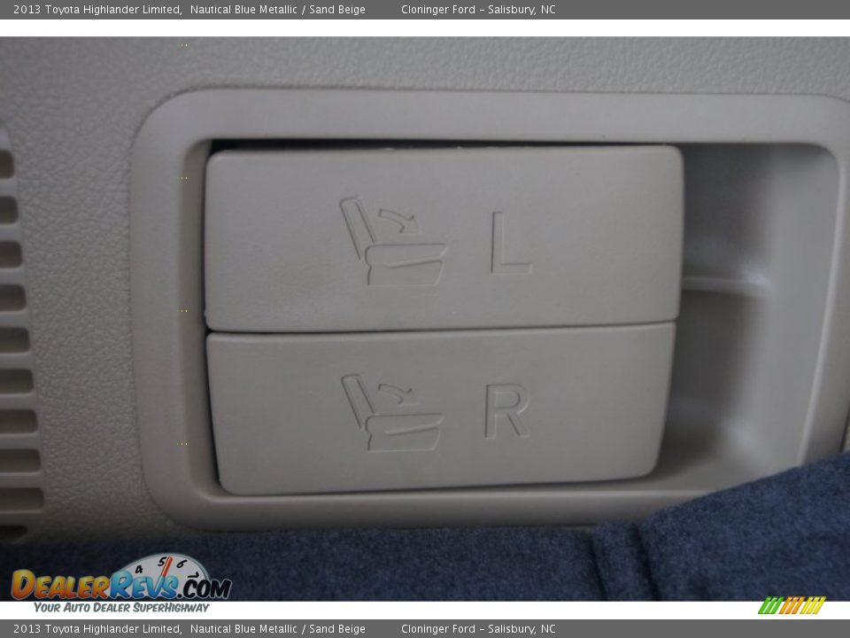 2013 Toyota Highlander Limited Nautical Blue Metallic / Sand Beige Photo #14