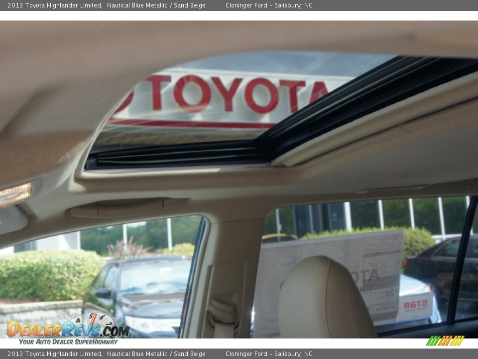 2013 Toyota Highlander Limited Nautical Blue Metallic / Sand Beige Photo #23