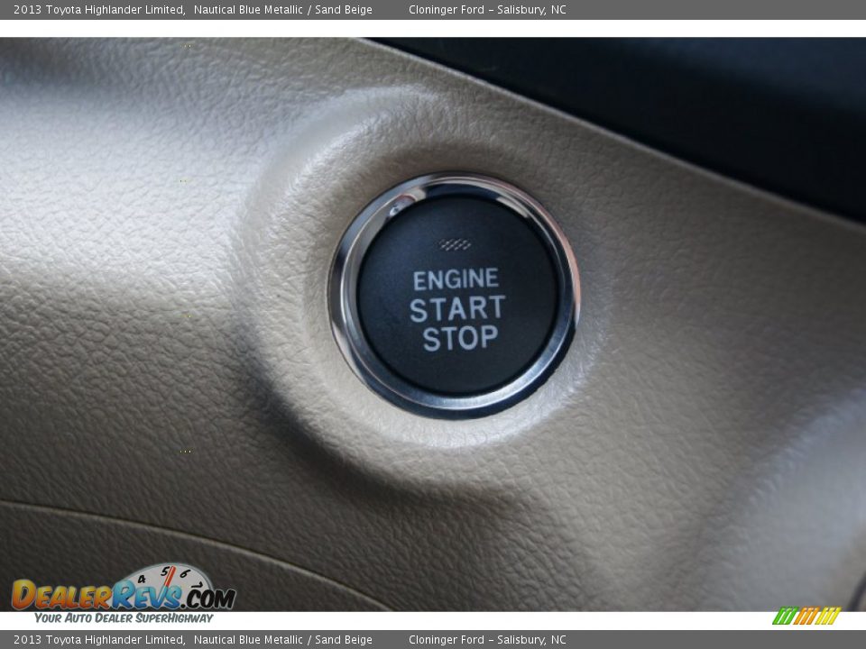 2013 Toyota Highlander Limited Nautical Blue Metallic / Sand Beige Photo #36