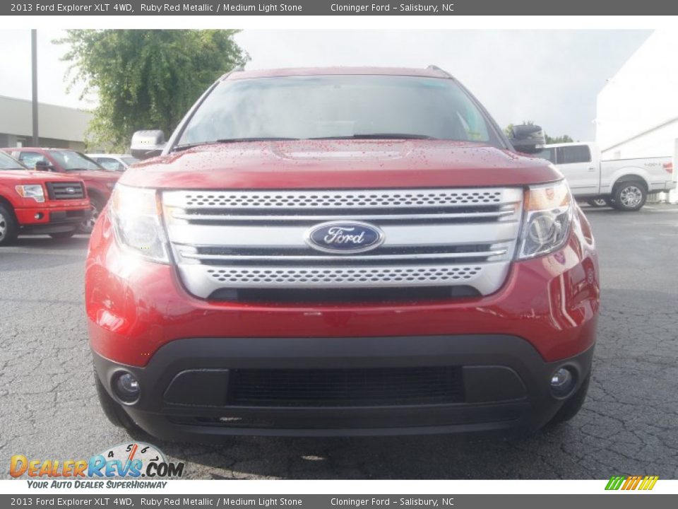 2013 Ford Explorer XLT 4WD Ruby Red Metallic / Medium Light Stone Photo #7