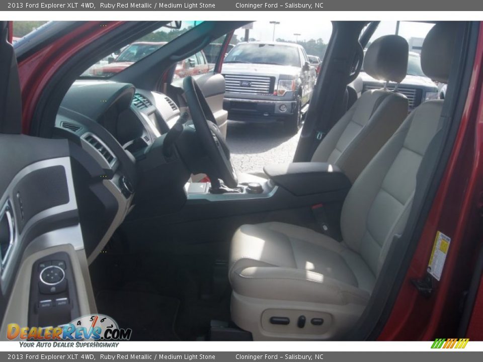 2013 Ford Explorer XLT 4WD Ruby Red Metallic / Medium Light Stone Photo #10