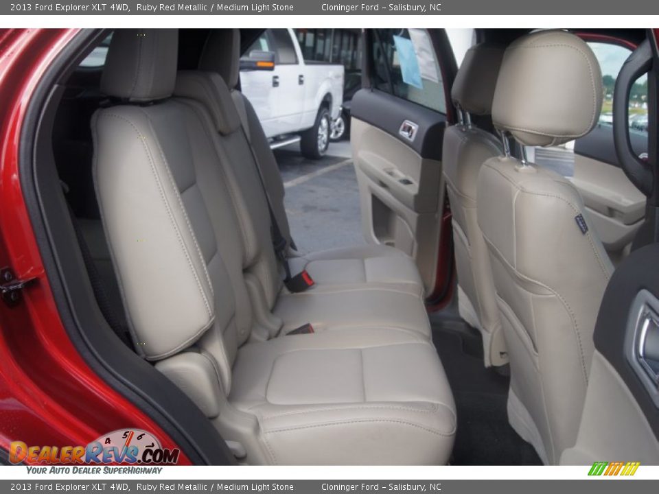 2013 Ford Explorer XLT 4WD Ruby Red Metallic / Medium Light Stone Photo #16