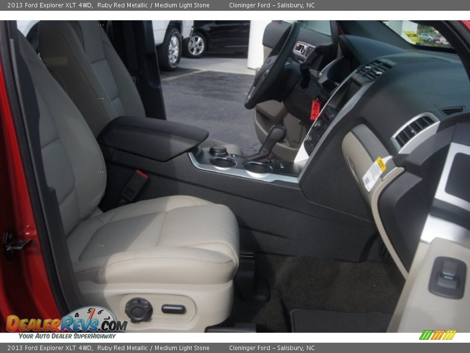 2013 Ford Explorer XLT 4WD Ruby Red Metallic / Medium Light Stone Photo #17