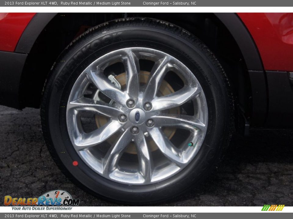 2013 Ford Explorer XLT 4WD Ruby Red Metallic / Medium Light Stone Photo #20
