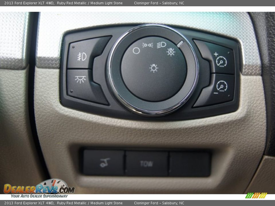 2013 Ford Explorer XLT 4WD Ruby Red Metallic / Medium Light Stone Photo #25