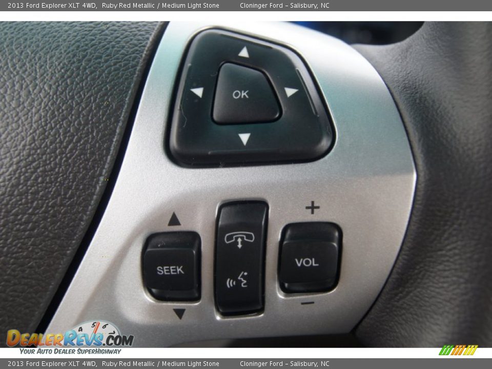 2013 Ford Explorer XLT 4WD Ruby Red Metallic / Medium Light Stone Photo #27
