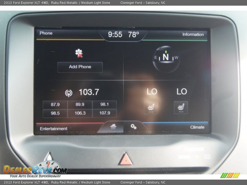 2013 Ford Explorer XLT 4WD Ruby Red Metallic / Medium Light Stone Photo #29