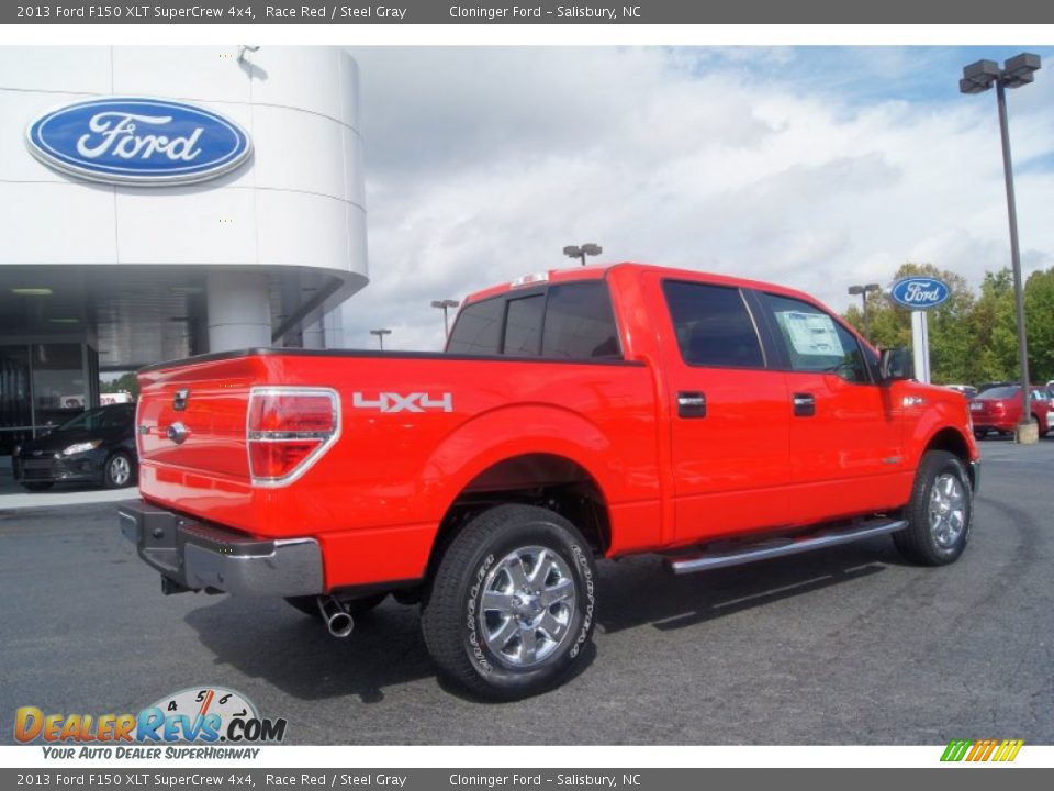 2013 Ford F150 XLT SuperCrew 4x4 Race Red / Steel Gray Photo #3