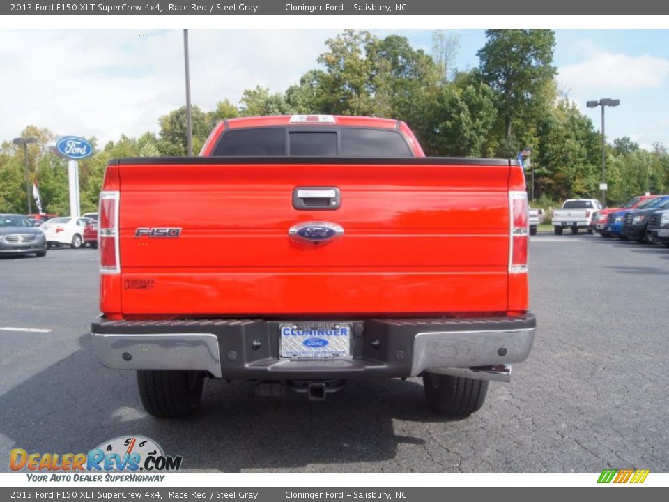 2013 Ford F150 XLT SuperCrew 4x4 Race Red / Steel Gray Photo #4