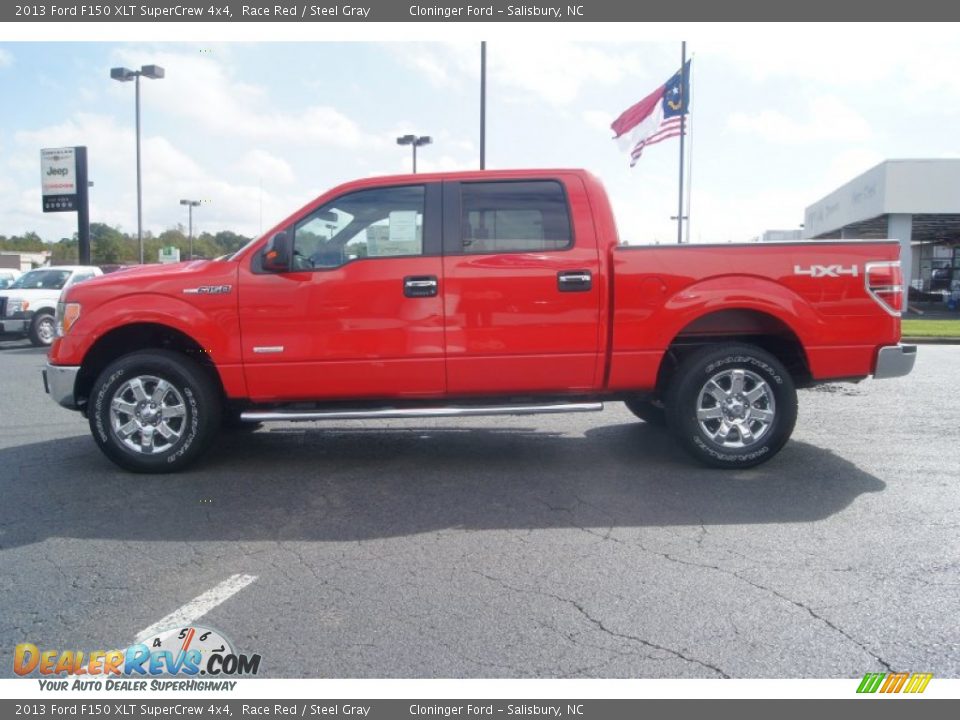 2013 Ford F150 XLT SuperCrew 4x4 Race Red / Steel Gray Photo #5