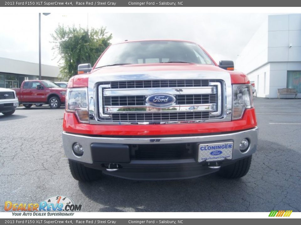 2013 Ford F150 XLT SuperCrew 4x4 Race Red / Steel Gray Photo #7